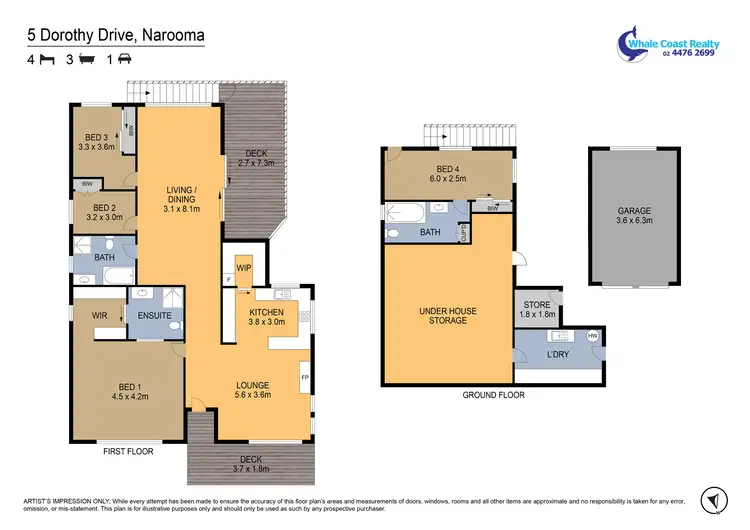 Floorplan of Homely house listing, 5 Dorothy Drive, Narooma NSW 2546