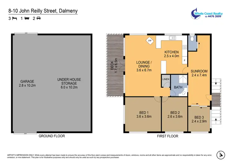 Floorplan of Homely house listing, 8-10 John Reilly Street, Dalmeny NSW 2546