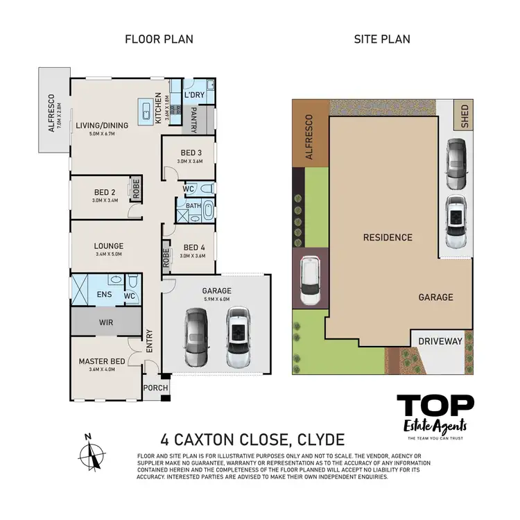 Floorplan of Homely house listing, 4 Caxton Close, Clyde VIC 3978