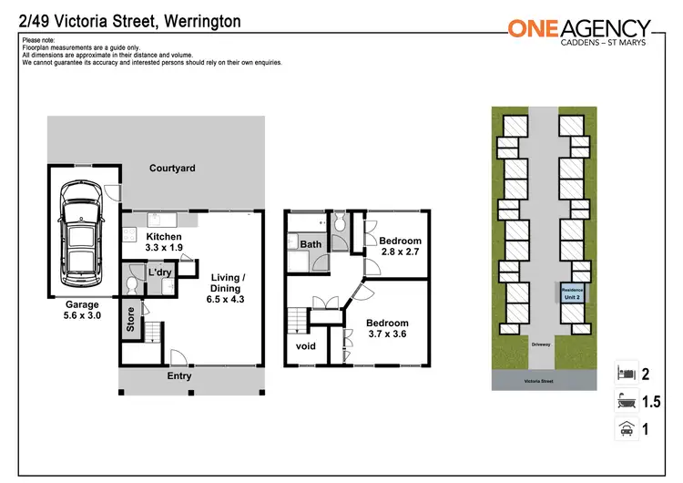 Floorplan of Homely townhouse listing, 2/49 Victoria Street, Werrington NSW 2747