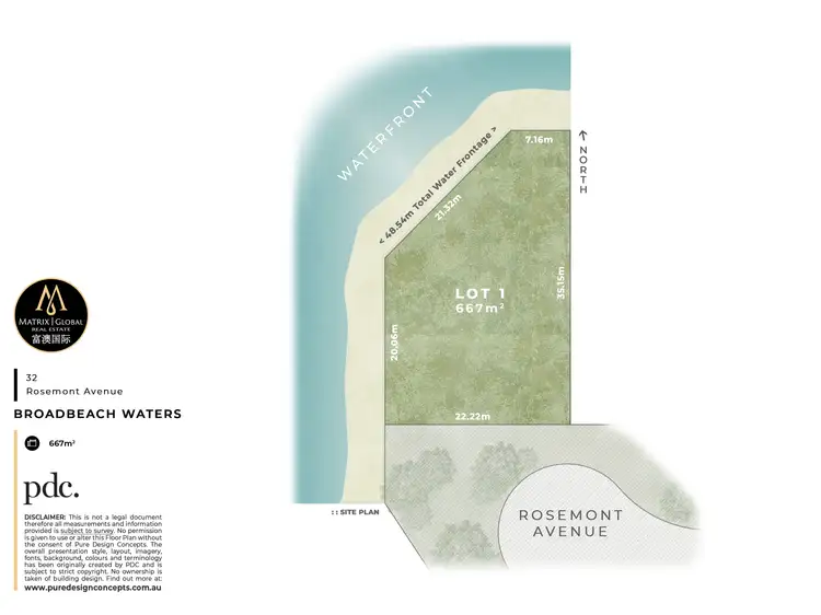 Floorplan of Homely land listing, 32 Rosemont Avenue, Broadbeach Waters QLD 4218