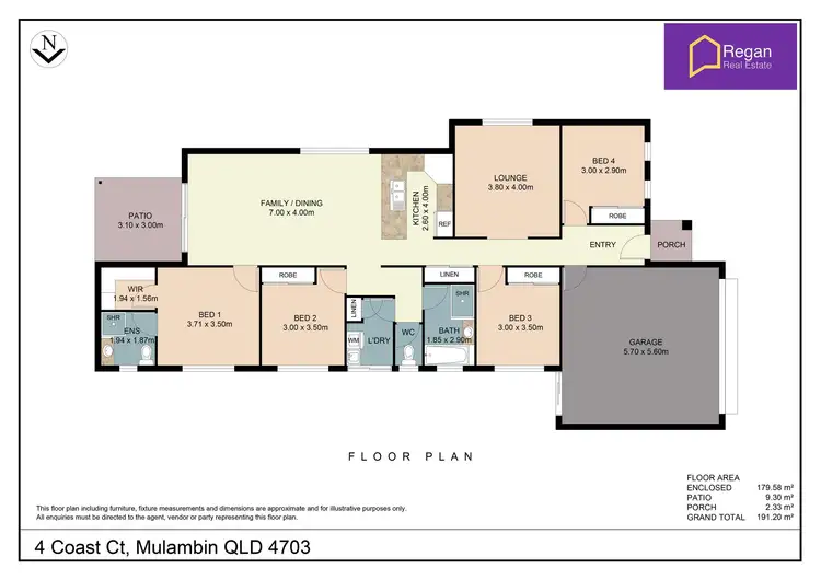 Floorplan of Homely house listing, 4 Coast Court, Mulambin QLD 4703