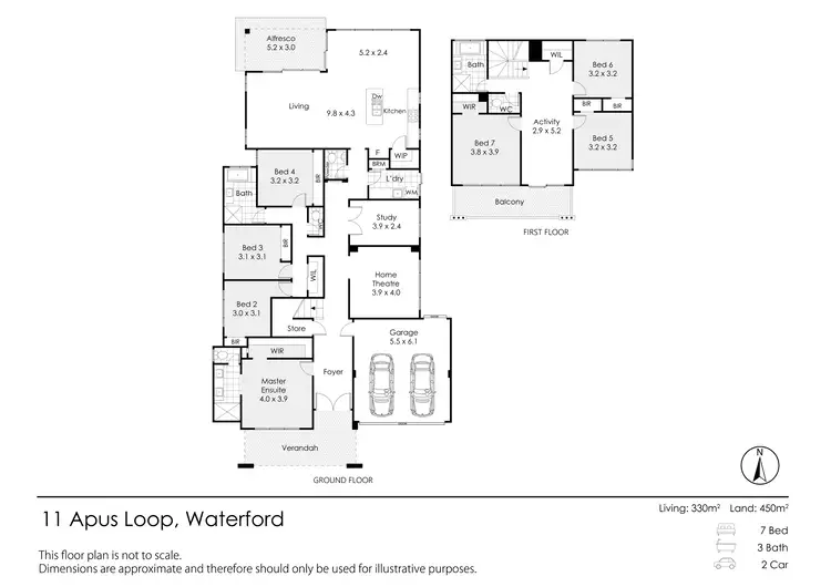Floorplan of Homely house listing, 11 Apus Loop, Waterford WA 6152