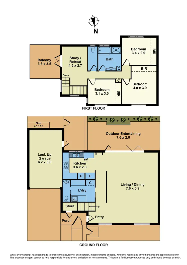 Floorplan of Homely townhouse listing, 95 ELPHIN STREET, Newport VIC 3015