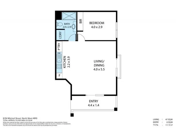 Floorplan of Homely unit listing, 23/48 Mitchell Street, North Ward QLD 4810