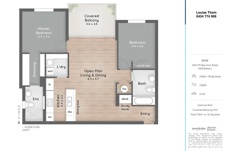 Floorplan of Homely apartment listing, 4107/31 Bourton Road, Merrimac QLD 4226