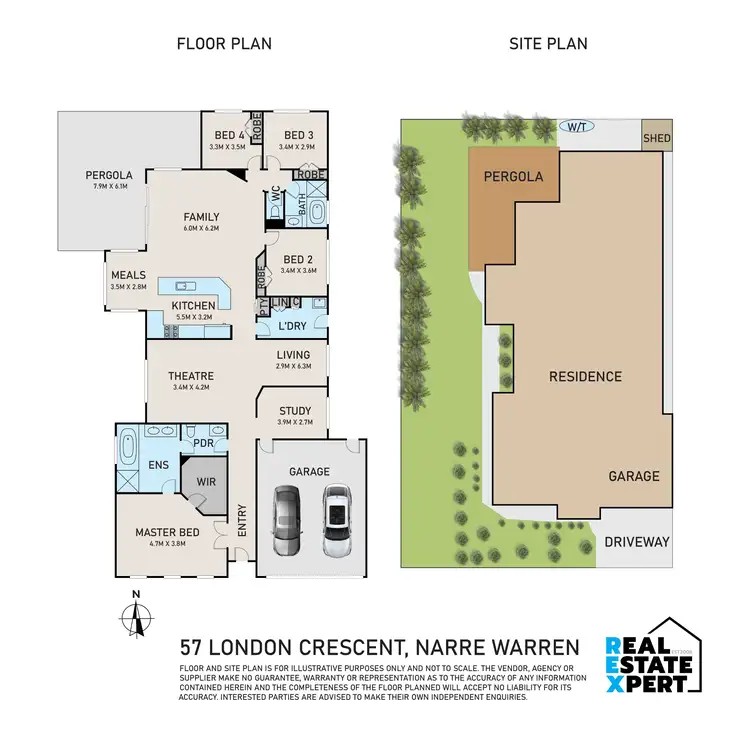 Floorplan of Homely house listing, 57 London Crescent, Narre Warren VIC 3805
