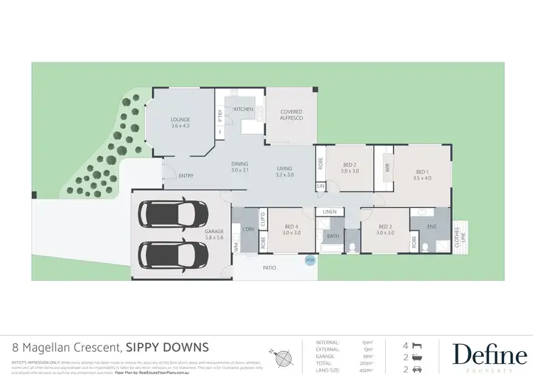 Floorplan of Homely house listing, 8 Magellan Crescent, Sippy Downs QLD 4556