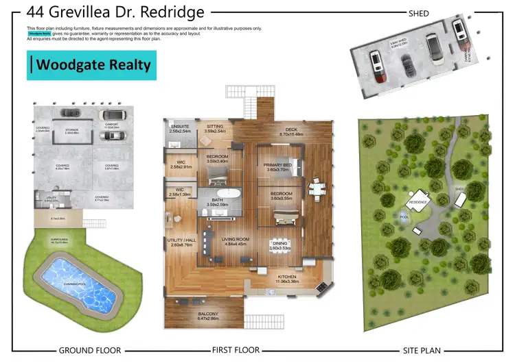 Floorplan of Homely house listing, 44 GREVILLEA DRIVE, Redridge QLD 4660