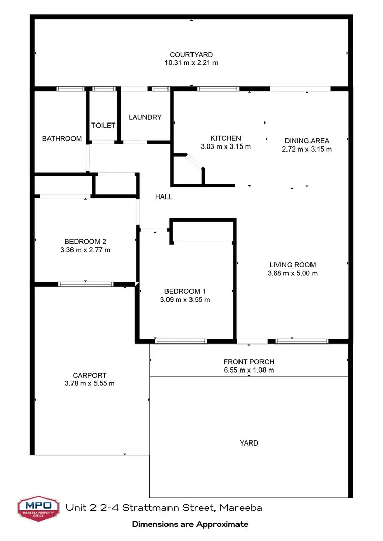Floorplan of Homely unit listing, 2/2-4 Strattmann Street, Mareeba QLD 4880