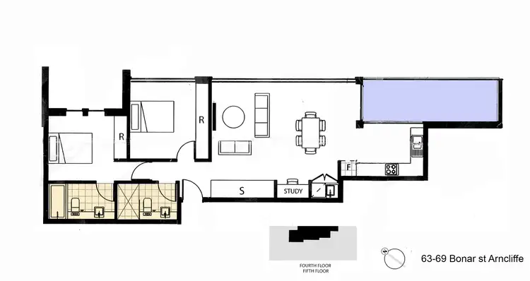 Floorplan of Homely apartment listing, 53/63-69 Bonar Street, Arncliffe NSW 2205