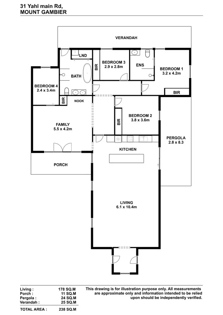 Floorplan of Homely house listing, 31 Yahl Main Road, Yahl SA 5291