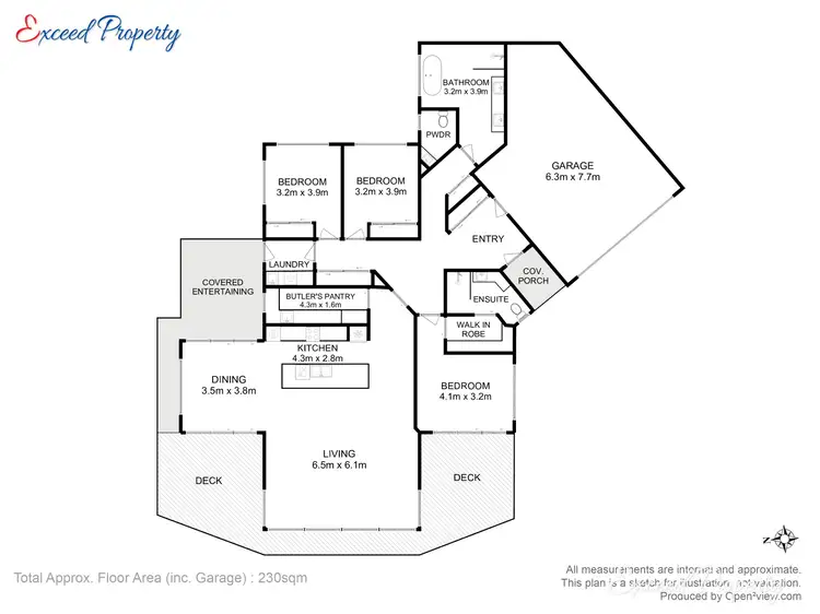 Floorplan of Homely house listing, 1 Ardilletta Road, Tranmere TAS 7018