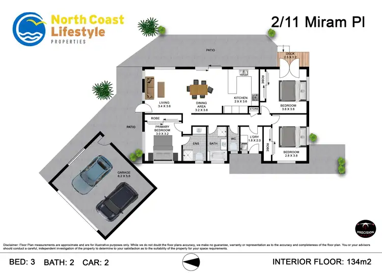 Floorplan of Homely unit listing, 2/11 Miram Place, Ocean Shores NSW 2483