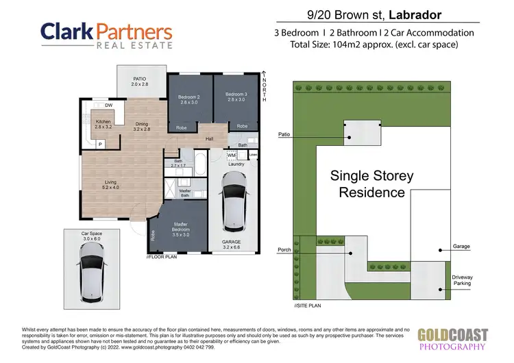 Floorplan of Homely townhouse listing, 9/20 Brown Street, Labrador QLD 4215