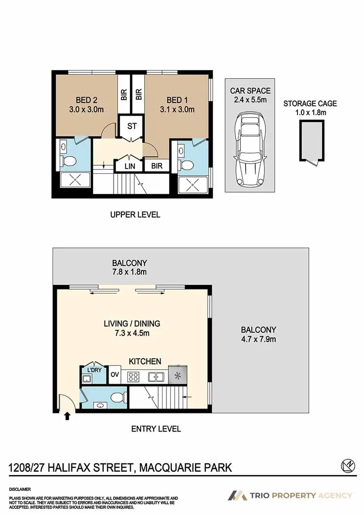 Floorplan of Homely apartment listing, 1208/27 Halifax Street, Macquarie Park NSW 2113