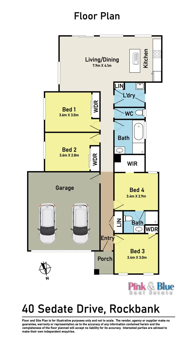 Floorplan of Homely house listing, 40 Sedate Drive, Rockbank VIC 3335