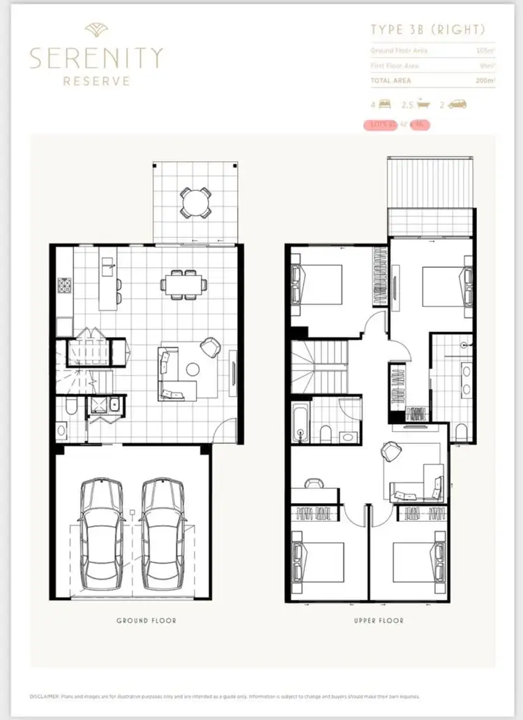 Floorplan of Homely townhouse listing, 46/1 Lake Serenity Blvd, Helensvale QLD 4212