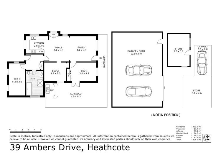 Floorplan of Homely house listing, 39 Ambers Drive, Heathcote VIC 3523