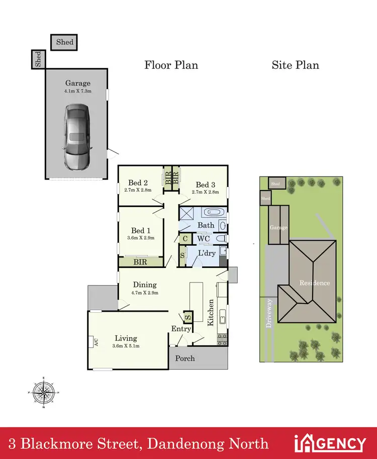 Floorplan of Homely house listing, 3 Blackmore Street, Dandenong North VIC 3175