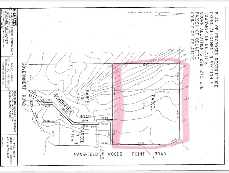 Floorplan of Homely land listing, 1190 Mansfield Woods Point Road, Piries VIC 3723