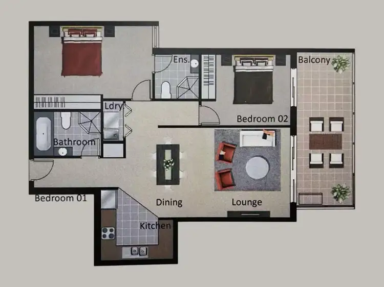 Floorplan of Homely apartment listing, 29/61-71 Queen Street, Auburn NSW 2144