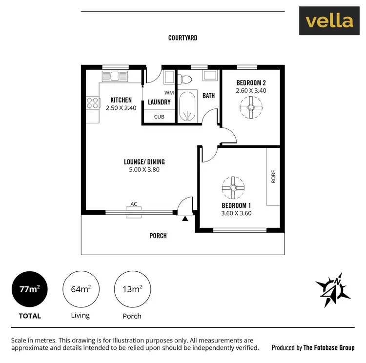 Floorplan of Homely unit listing, 2/2 Vine Terrace, Klemzig SA 5087