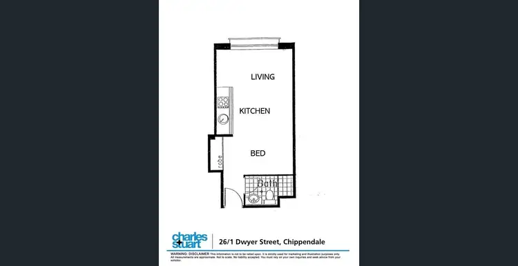 Floorplan of Homely apartment listing, 26/1 Dwyer Street, Chippendale NSW 2008