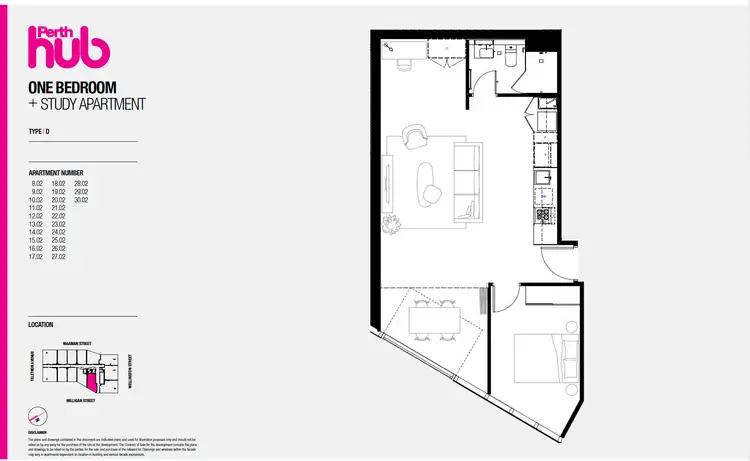 Floorplan of Homely apartment listing, 902/80 Milligan Street, Perth WA 6000