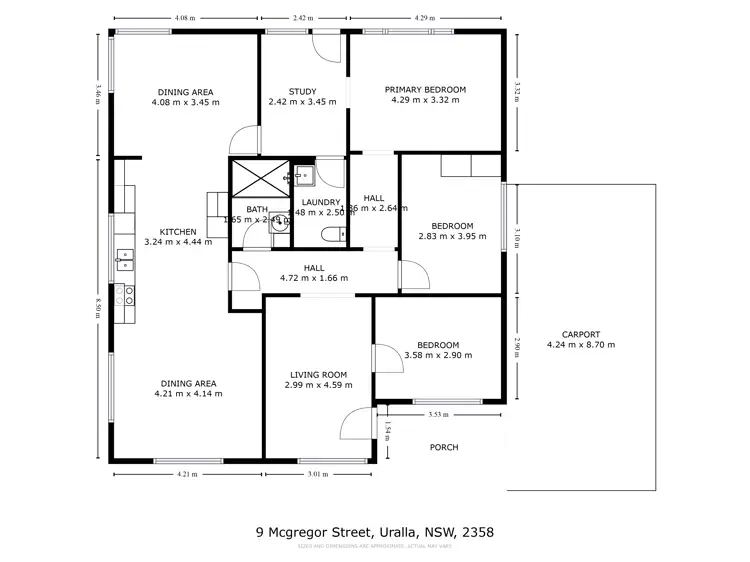 Floorplan of Homely house listing, 9 McGregor Street, Uralla NSW 2358