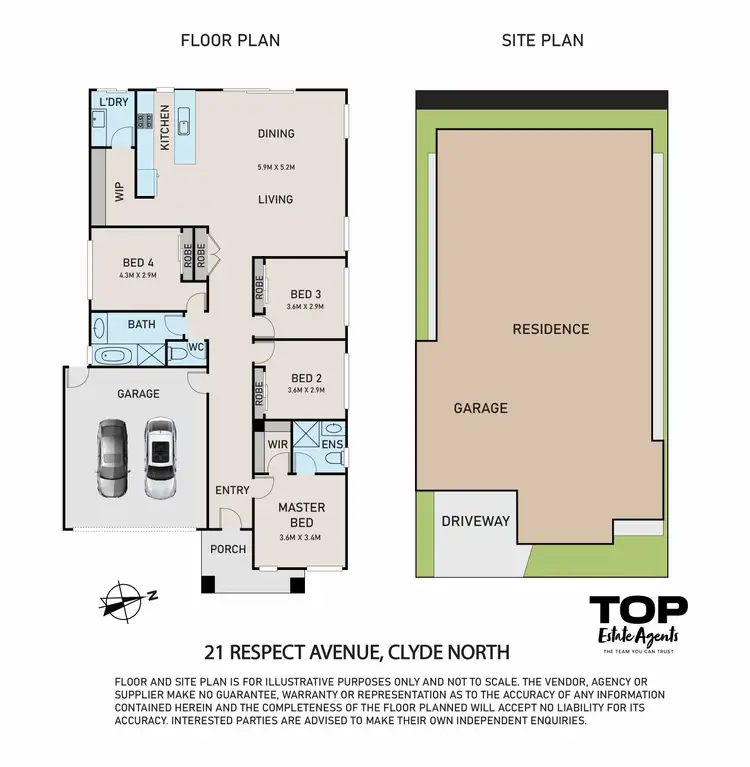 Floorplan of Homely house listing, 21 Respect Avenue, Clyde North VIC 3978