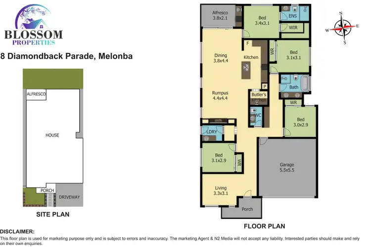 Floorplan of Homely house listing, 8 Diamondback Parade(Melonba), Marsden Park NSW 2765
