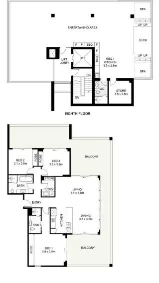 Floorplan of Homely apartment listing, 602/50 Gipps Street, Wollongong NSW 2500