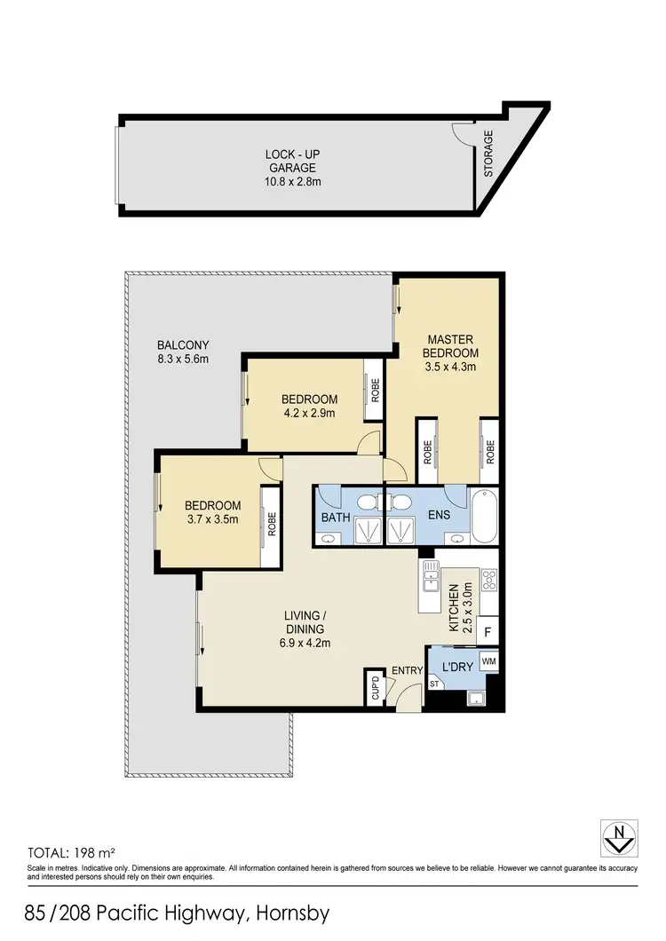 Floorplan of Homely apartment listing, 85/208-226 Pacific Highway, Hornsby NSW 2077
