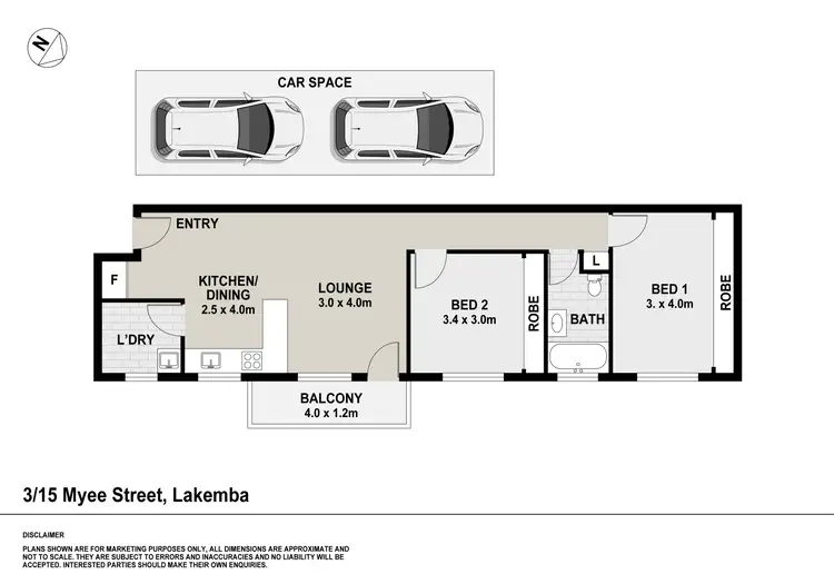 Floorplan of Homely unit listing, 3/15 Myee Street, Lakemba NSW 2195