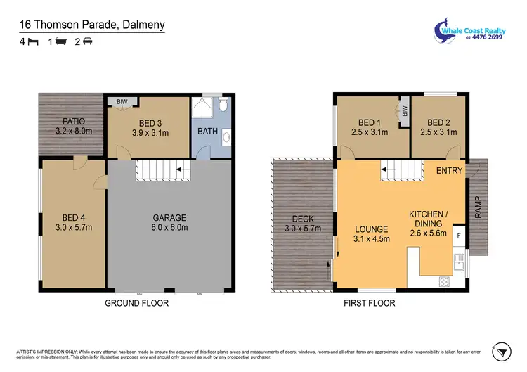 Floorplan of Homely house listing, 16 Thomson Parade, Dalmeny NSW 2546