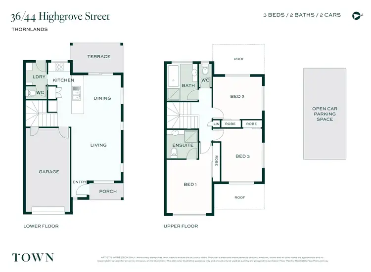 Floorplan of Homely townhouse listing, 36/44 Highgrove Street, Thornlands QLD 4164