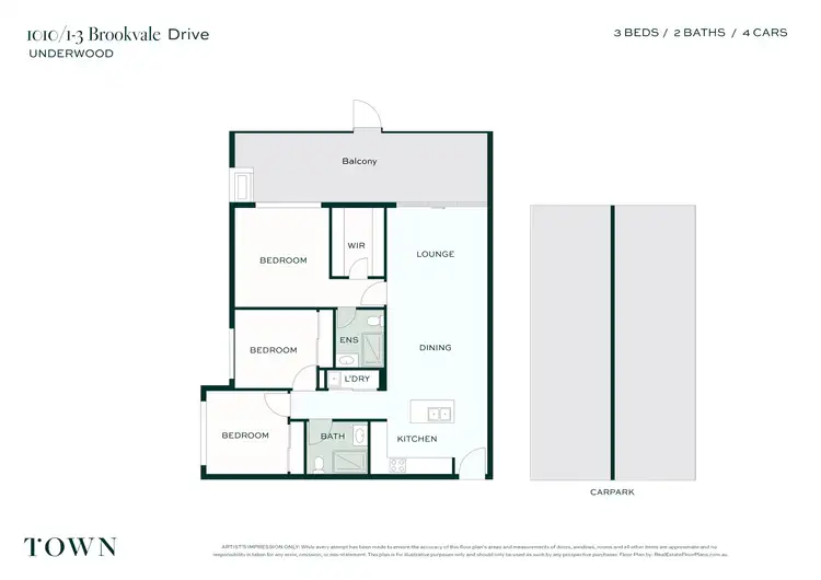 Floorplan of Homely apartment listing, 1010/1-3 Brookvale Drive, Underwood QLD 4119