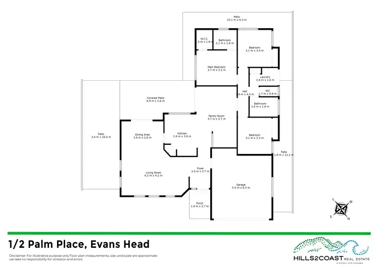Floorplan of Homely house listing, 1/2 Palm Place, Evans Head NSW 2473