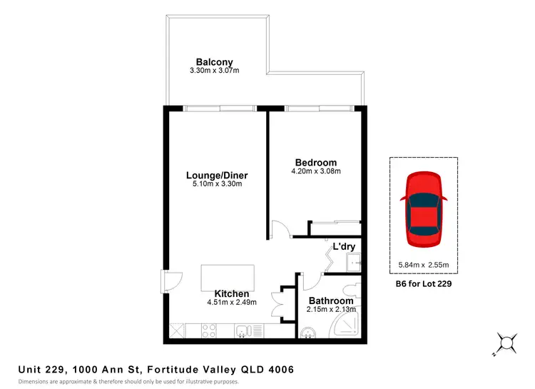 Floorplan of Homely apartment listing, 229/1000 Ann Street, Fortitude Valley QLD 4006