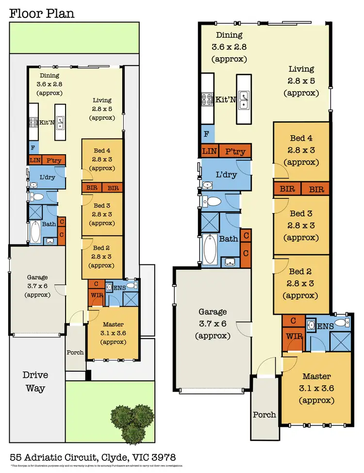 Floorplan of Homely house listing, 55 Adriatic Circuit, Clyde VIC 3978
