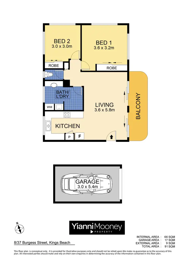 Floorplan of Homely apartment listing, 8/37 Burgess Street, Kings Beach QLD 4551
