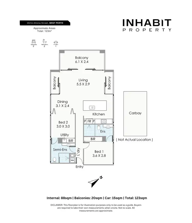 Floorplan of Homely apartment listing, 10/11 Altona Street, West Perth WA 6005