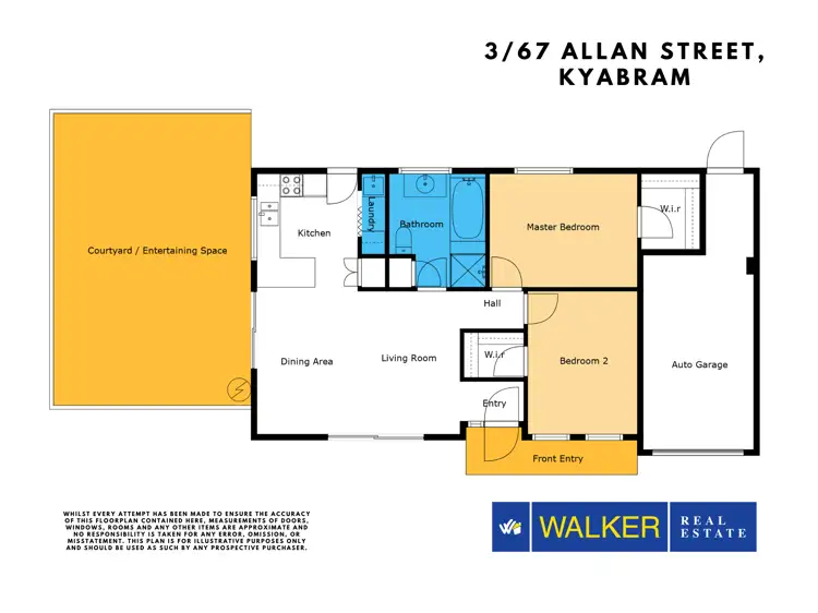 Floorplan of Homely unit listing, 3/67 Allan Street, Kyabram VIC 3620