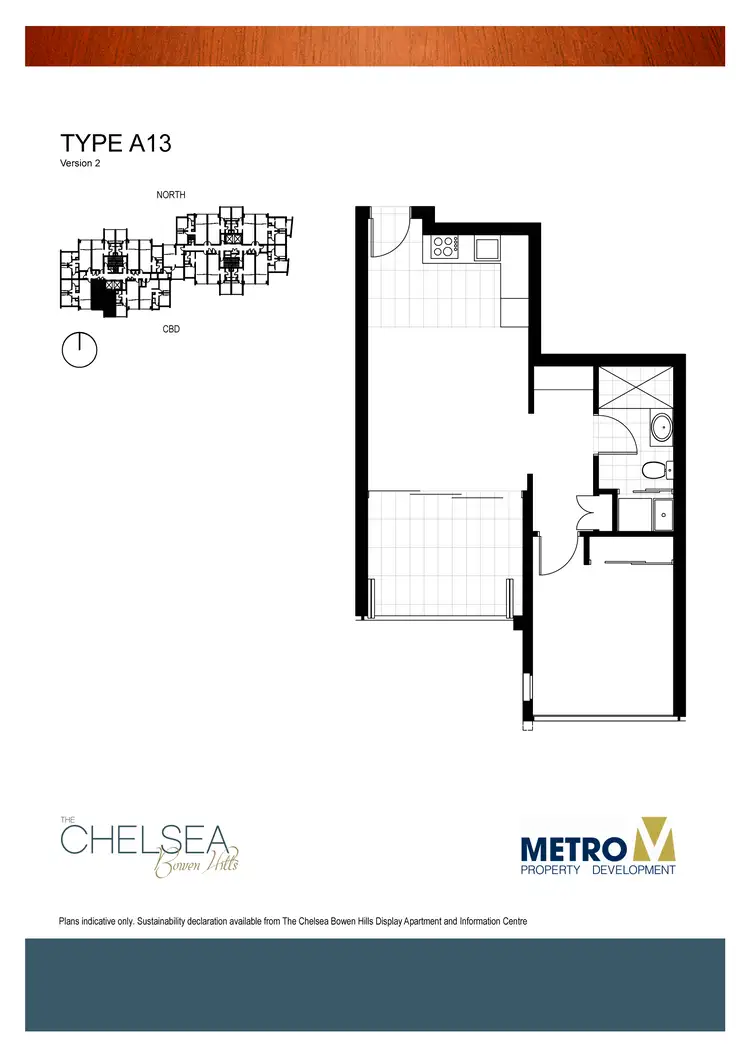Floorplan of Homely apartment listing, 2015/16 Hamilton Place, Bowen Hills QLD 4006
