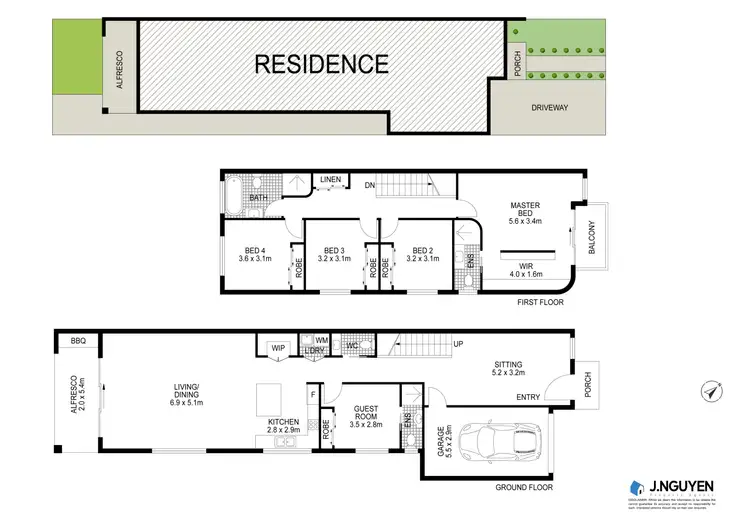 Floorplan of Homely semi-detached listing, 42 Queen Street, Canley Heights NSW 2166
