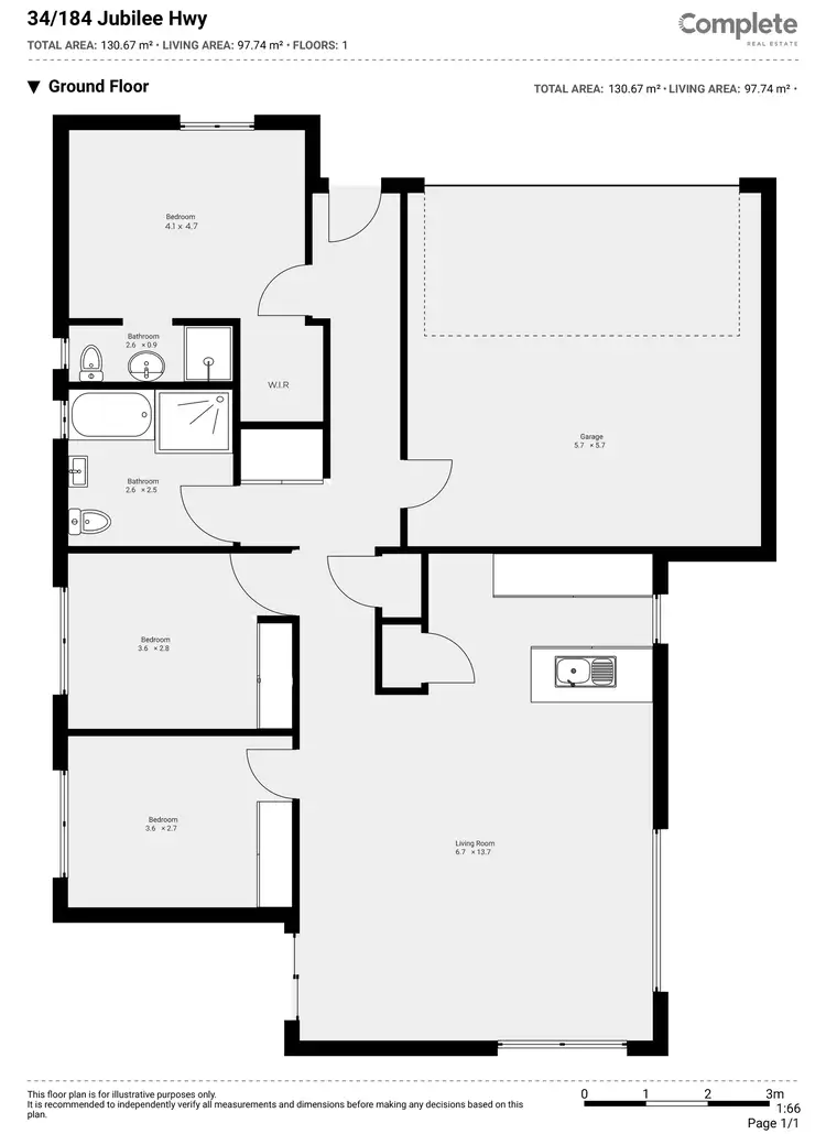 Floorplan of Homely house listing, 34 OF 184 JUBILEE HIGHWAY WEST, Mount Gambier SA 5290