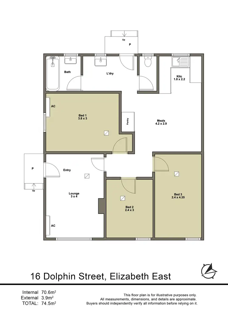 Floorplan of Homely house listing, 16 Dolphin Street, Elizabeth East SA 5112