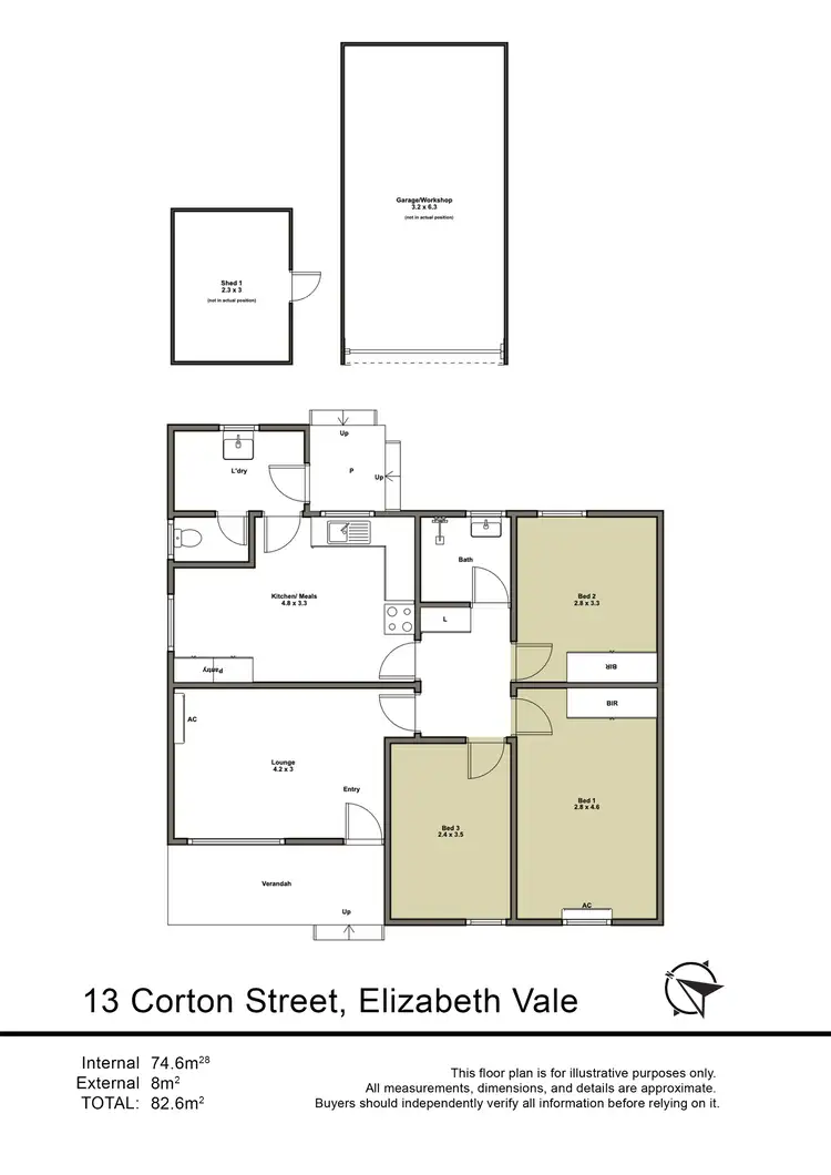 Floorplan of Homely house listing, 13 Corton Street, Elizabeth Vale SA 5112
