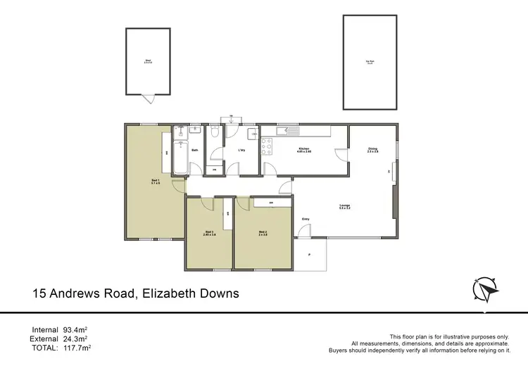 Floorplan of Homely house listing, 15 Andrews Road, Elizabeth Downs SA 5113